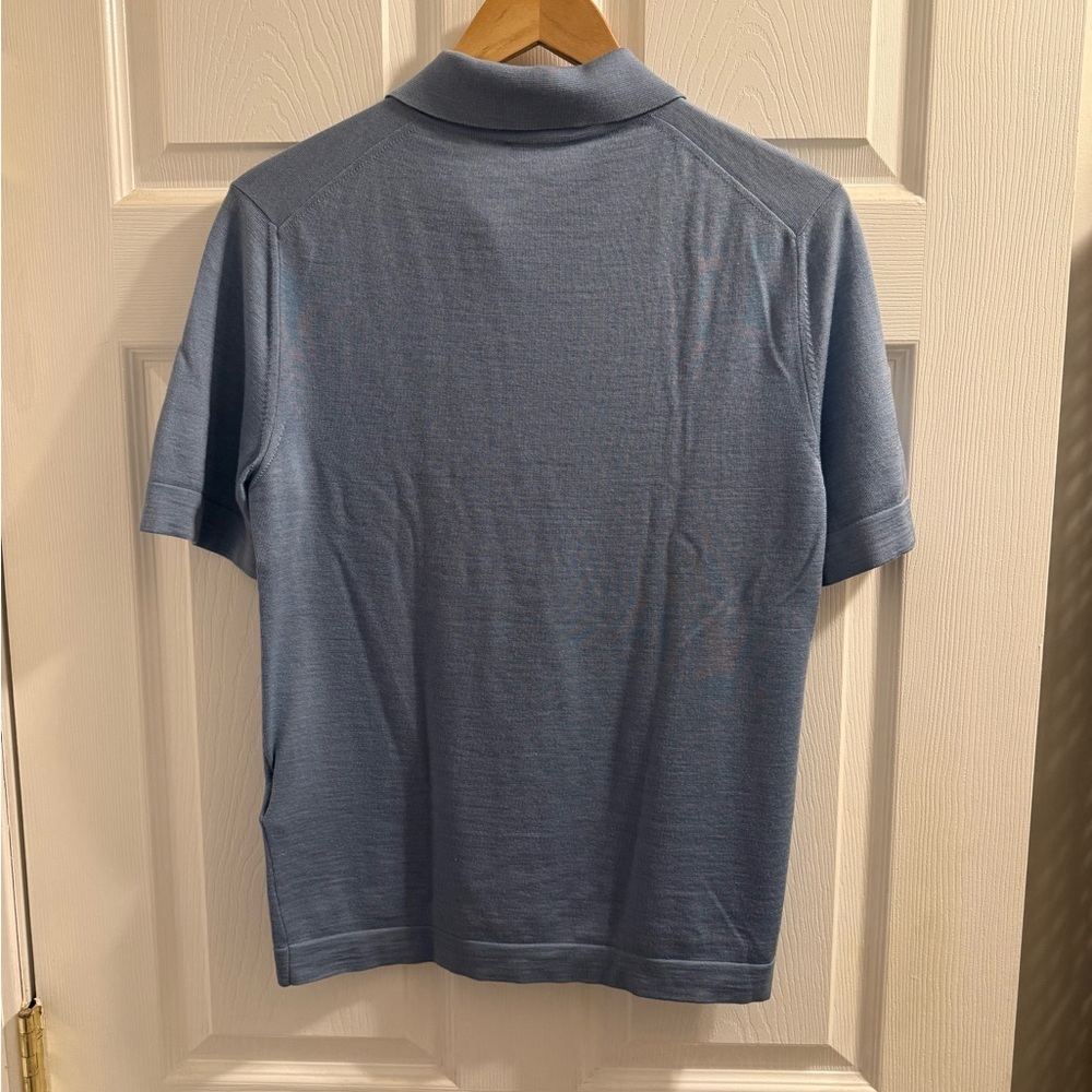 Dunhill Blue Polo Shirt Classic Design - Picture 2 of 4